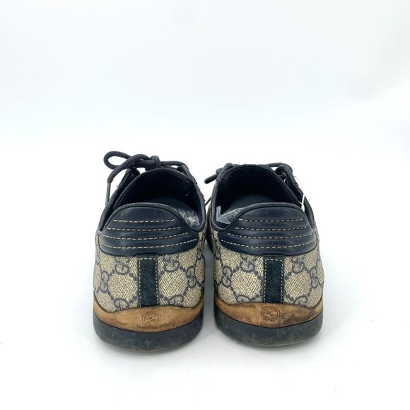 Gucci Mens Monogram GG Canvas & Leather Sneakers Size 8.5 - Picture 4 of 9